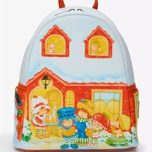 Loungefly Strawberry Shortcake And Friends Caroling Holiday Mini Backpack NEW